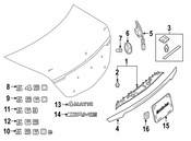 Mercedes Deck Lid Emblem - Genuine Mercedes 2228170801