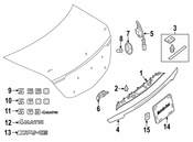 Mercedes Deck Lid Emblem - Genuine Mercedes 2228177000