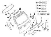 Mercedes Deck Lid Emblem - Genuine Mercedes 2138177100