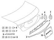 Mercedes Deck Lid Emblem - Genuine Mercedes 2238170500
