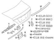 Mercedes Deck Lid Emblem - Genuine Mercedes 2188170214