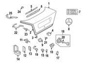 Mercedes Deck Lid Seal - Genuine Mercedes 2027500198