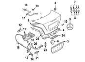 Mercedes Deck Lid Seal - Genuine Mercedes 2037500098