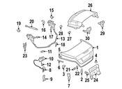 Mercedes Deck Lid Striker - Genuine Mercedes 1717580003