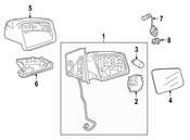 Mercedes Door Mirror - Genuine Mercedes 1568102900