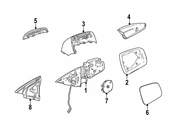 Mercedes Door Mirror Cover - Genuine Mercedes 2048110607
