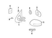 Mercedes Door Mirror Glass - Genuine Mercedes 1638102519