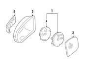 Mercedes Door Mirror Glass - Genuine Mercedes 1648105319