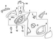 Mercedes Door Mirror Glass - Genuine Mercedes 0998108301