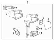 Mercedes Door Mirror Glass - Genuine Mercedes 4638107616