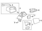 Mercedes Door Mirror Housing - Genuine Mercedes 21281060007992