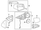 Mercedes Door Mirror Housing - Genuine Mercedes 21281009649112
