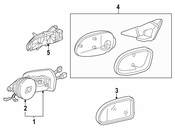 Mercedes Door Mirror Housing - Genuine Mercedes 20881001799999
