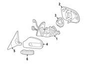 Mercedes Door Mirror Housing - Genuine Mercedes 17181001645359