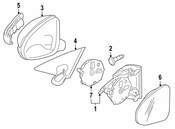 Mercedes Door Mirror Housing - Genuine Mercedes 21981002647747