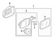 Mercedes Door Mirror Housing - Genuine Mercedes 22081001649189