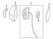 Mercedes Door Mirror Housing - Genuine Mercedes 16481002647755
