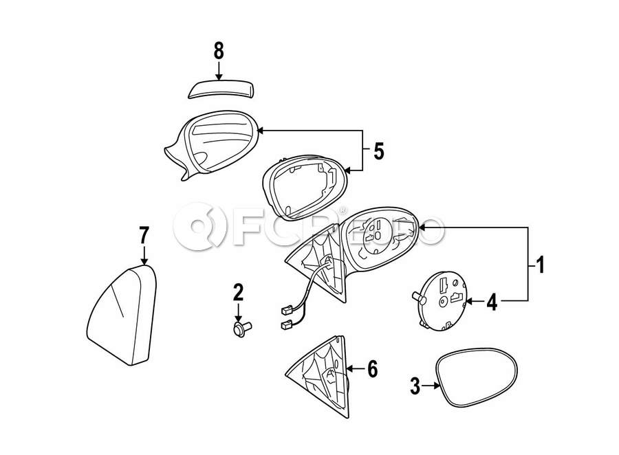 Mercedes Door Mirror Housing - Genuine Mercedes 2218100176 | FCP Euro