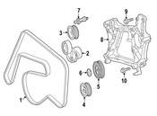 Mercedes Drive Belt Tensioner Assembly - Genuine Mercedes 6512002170