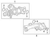 Mercedes Engine Coolant Thermostat Kit - Genuine Mercedes 2742003300