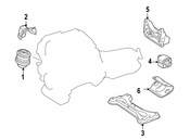 Mercedes Engine Mount - Genuine Mercedes 2112403417
