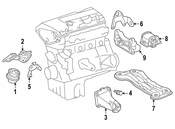 Mercedes Engine Mount Support Bracket - Genuine Mercedes 1112230941