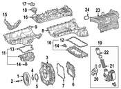 Mercedes Engine Oil Pan Gasket - Genuine Mercedes 6560143900