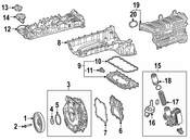 Mercedes Engine Oil Pan Gasket - Genuine Mercedes 6560148100
