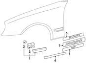 Mercedes Fender Emblem - Genuine Mercedes 2108171620