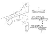 Mercedes Fender Emblem - Genuine Mercedes 1768173300