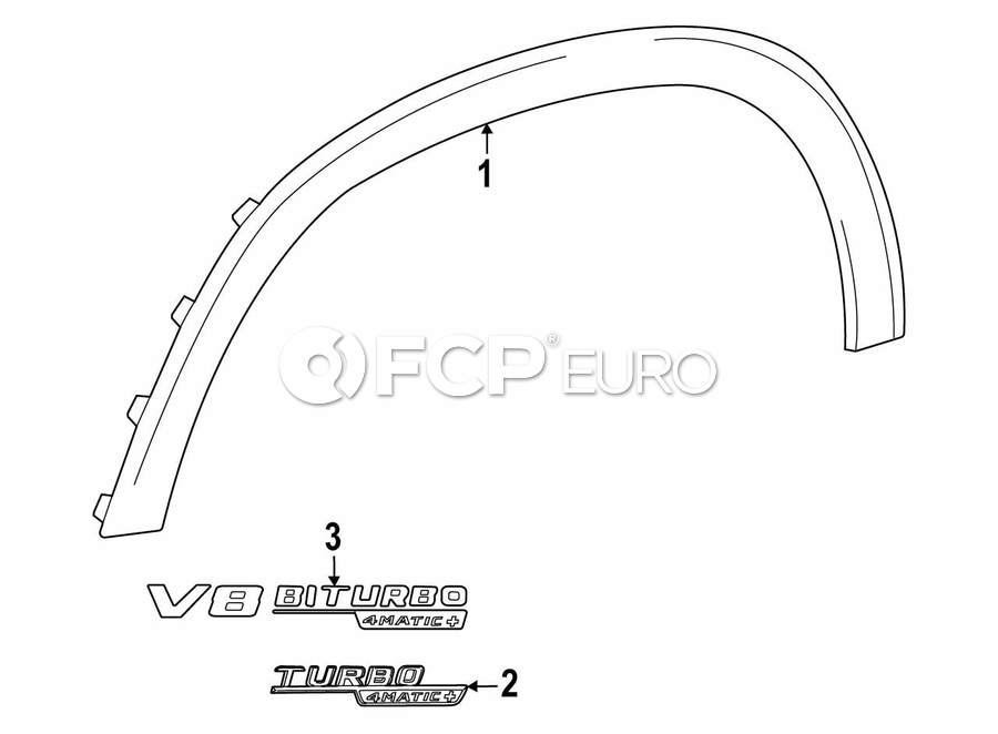 Mercedes Fender Emblem - Genuine Mercedes 1678176600 | FCP Euro