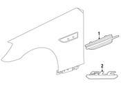 Mercedes Fender Emblem - Genuine Mercedes 1728172300