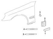 Mercedes Fender Emblem - Genuine Mercedes 2038172921