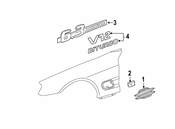 Mercedes Fender Insert Emblem - Genuine Mercedes 23069002793541