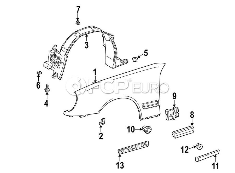 Mercedes Fender Molding - Genuine Mercedes 2106902662 | FCP Euro