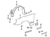 Mercedes Fender Molding - Genuine Mercedes 2106902662