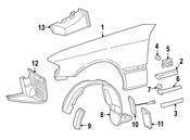 Mercedes Fender Molding - Genuine Mercedes 2026900962