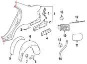 Mercedes Fuel Door Hinge - Genuine Mercedes 2047500103