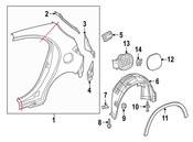 Mercedes Fuel Filler Door - Genuine Mercedes 1567570006