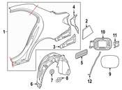 Mercedes Fuel Filler Door Bracket - Genuine Mercedes 2056304404
