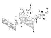 Mercedes Grille - Genuine Mercedes 4638880015