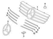 Mercedes Grille Molding - Genuine Mercedes 2158880585