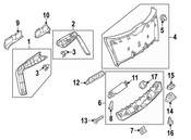 Mercedes Liftgate Trim Cover - Genuine Mercedes 20474007009051