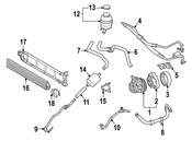 Mercedes Power Steering Pressure Hose - Genuine Mercedes 1904601900