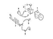 Mercedes Power Steering Return Hose - Genuine Mercedes 2044601424
