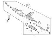 Mercedes Rack and Pinion Assembly - Genuine Mercedes 204460960080