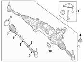 Mercedes Rack and Pinion Assembly - Genuine Mercedes 231460310087