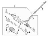 Mercedes Rack and Pinion Assembly - Genuine Mercedes 1674604901
