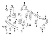 Mercedes Radiator Mount Bracket - Genuine Mercedes 2036260614