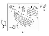 Mercedes Radiator Shutter Assembly - Genuine Mercedes 2058880140